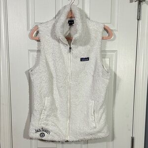Patagonia Women's Jack Daniel’s Logo Fleece Zip Up Vest with Pockets size Large